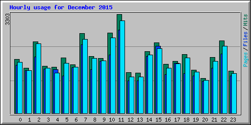 Hourly usage for December 2015